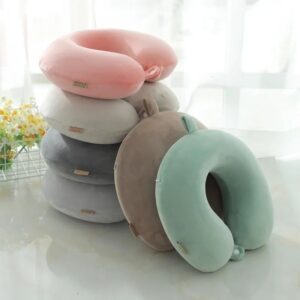cute colour memory foam u shape neck pillow